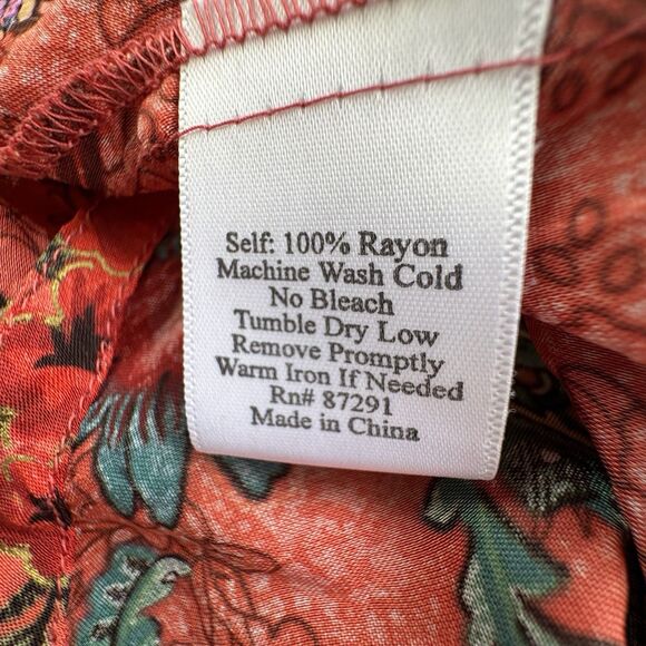 Johnny Was Paisley Rayon Tunic Blouse Kimono Size 1X Boho/Festival - Picture 8 of 10